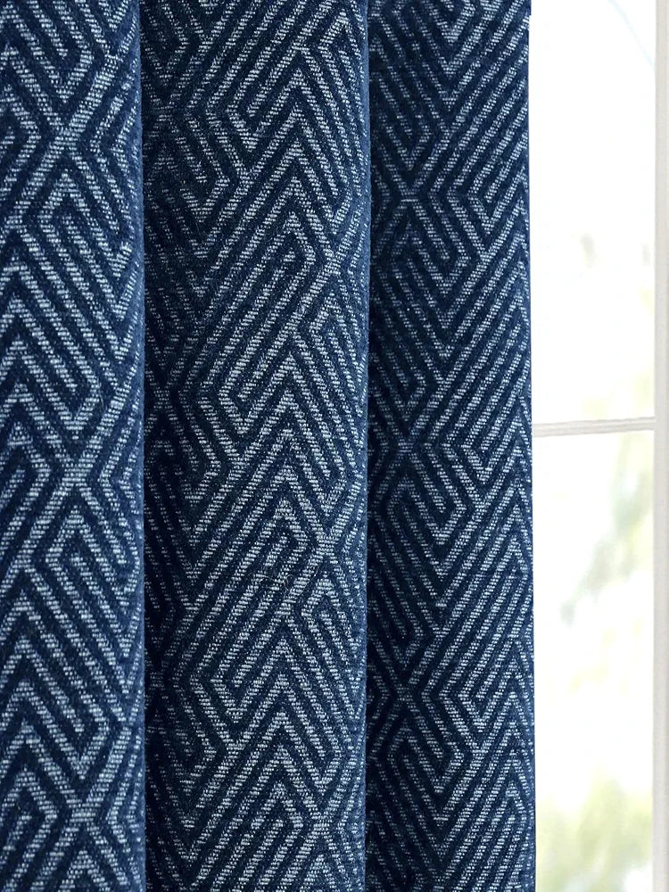 Saral Home Pacman Saral Home Chenille Blackout Window Curtains 2pc, Navy. 4x5 Ft