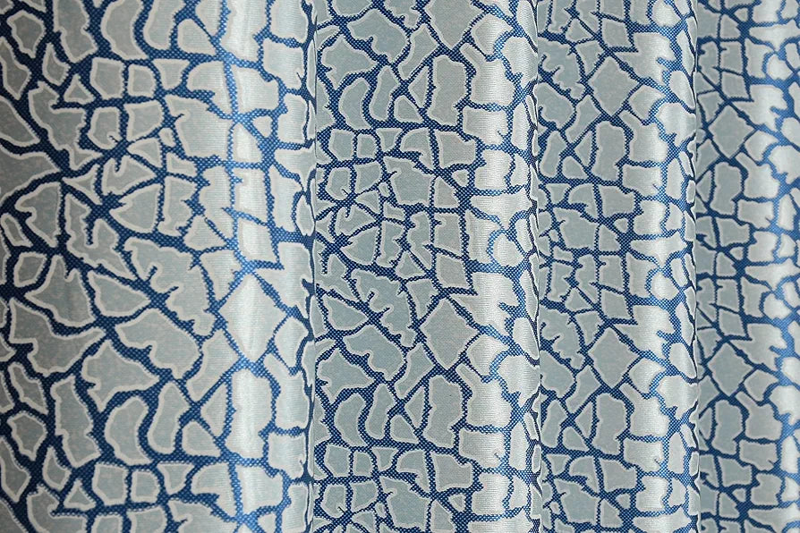 Homefab India 1 Piece Polyester Eyelet Window Curtain - 5 feet, Blue, Room Darkening Curtains