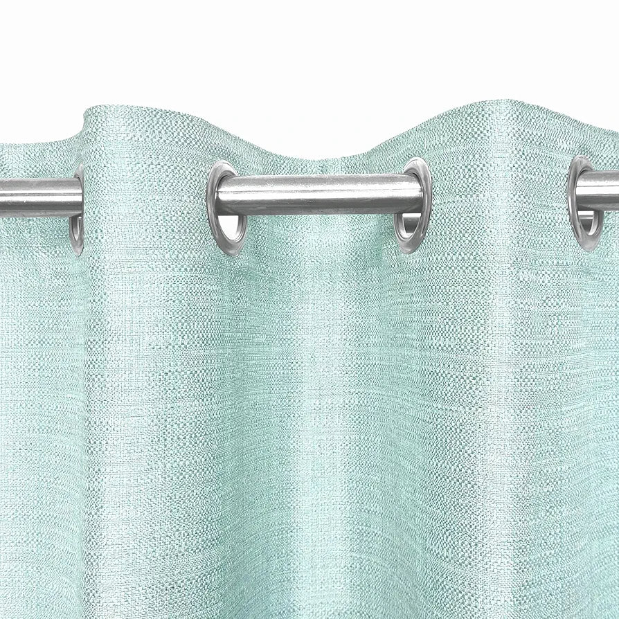 Divine Casa Textured Window Curtain 5 Feet | Cameo Green |Soft Polyester Panel with Metal Eyelets for Home Decor | 1 Piece