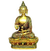 StonKraft Brass Buddha Meditating Buddha Metal Idol Statue Figurine Murti for Home Decor