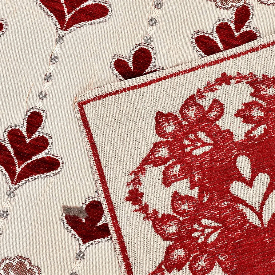 Kuber Industries Rectangular Floral Print Cotton Table Runner for Dining and Center Table Wedding Everyday Use Dinner Parties Set of 2 