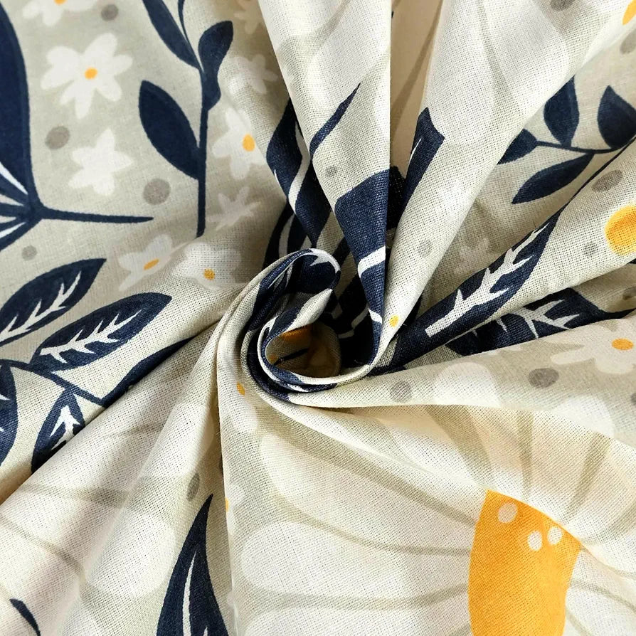 Divine Casa 100% Cotton Bedsheet for Single Bed, 144 TC Bedsheet Single Size Bed Cotton with 1 Pillow Cover 