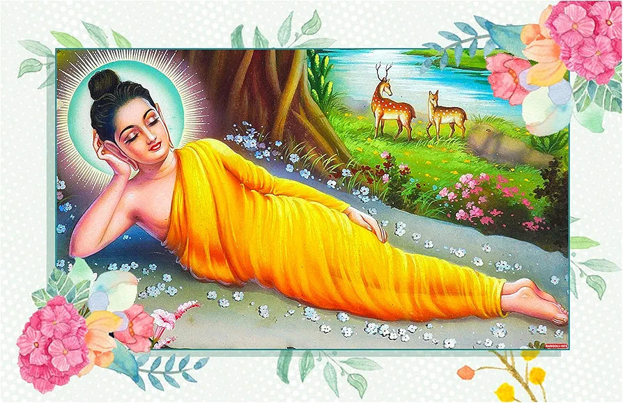 Rangoli MDF Wall Stick Decorative Panel 12x18 Wall Art for Home, Living Room, Bedroom, Office & Decoration. P-1, Design-27