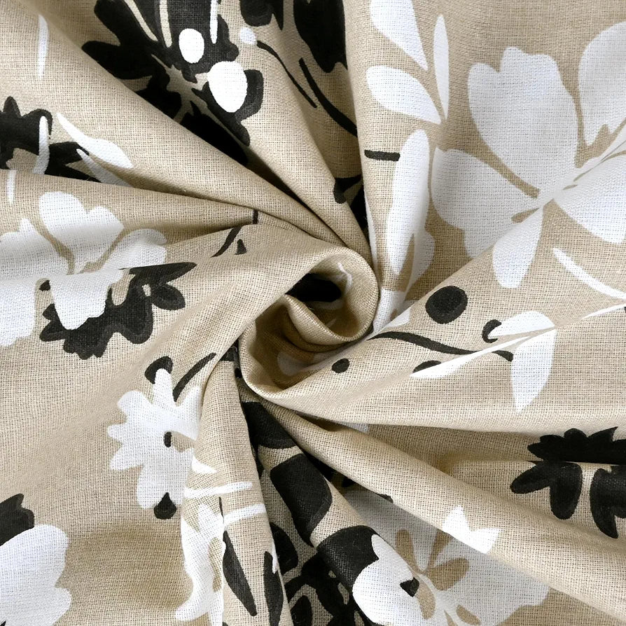 Divine Casa Floret 100% Cotton Single Kids Dohar | 120 GSM | Soft & Lightweight Throw Blanket | Cozy & Breathable Bedding | All-Season Comfort | 140 x 100 CM, Ivory Sunflowers