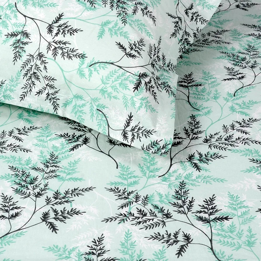 Divine Casa 144 TC 100% Cotton Bedsheet for Double Bed with 2 Pillow Cover 