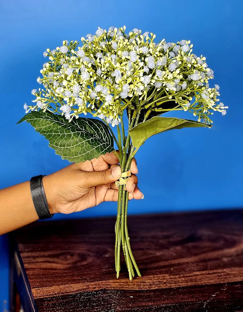 SATYAM KRAFT 1 Pcs Artificial Baby’s Breath Flowers Bouquet | Pink Decorative Faux Flowers for Home Décor, Living Room, Bedroom, Office, Table Centerpiece, Wedding & Festive Decoration.