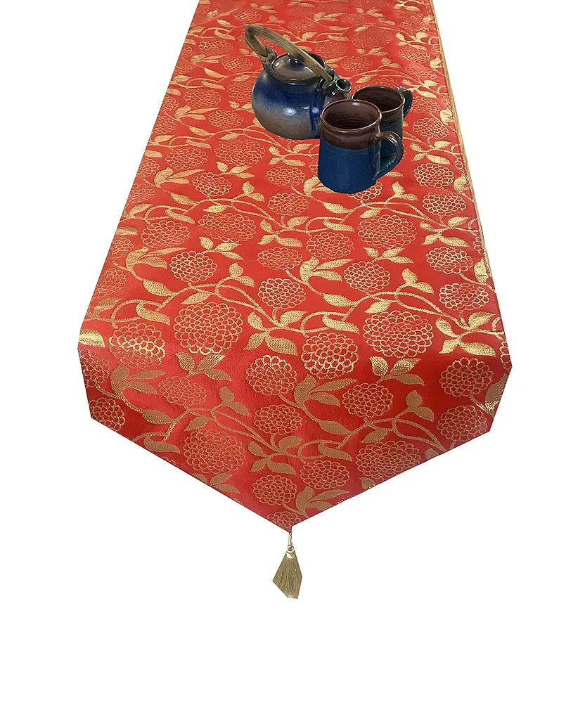 Pinkparrot dopian Silk Multi Colour Table Runner Size 12x70 inch of 1 pc-T 115
