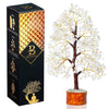 Bezavo Clear Quartz Crystal Tree Golden Wire