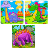 Fiddly Wood Jigsaw Puzzles for Children - 9 Pieces | Dinos | Pack of 3