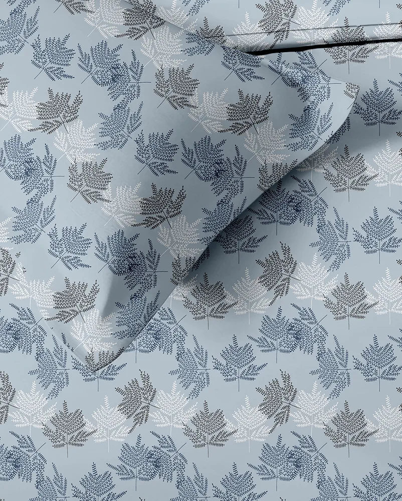 Trance Home Linen Pure 100% Cotton 144Tc Printed Queen Fitted Bedsheet with 2 Pillow Covers , 144 tc