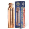 Indian Art Villa Pure Copper Leak Proof Bottle With Plain Shine Finish Design