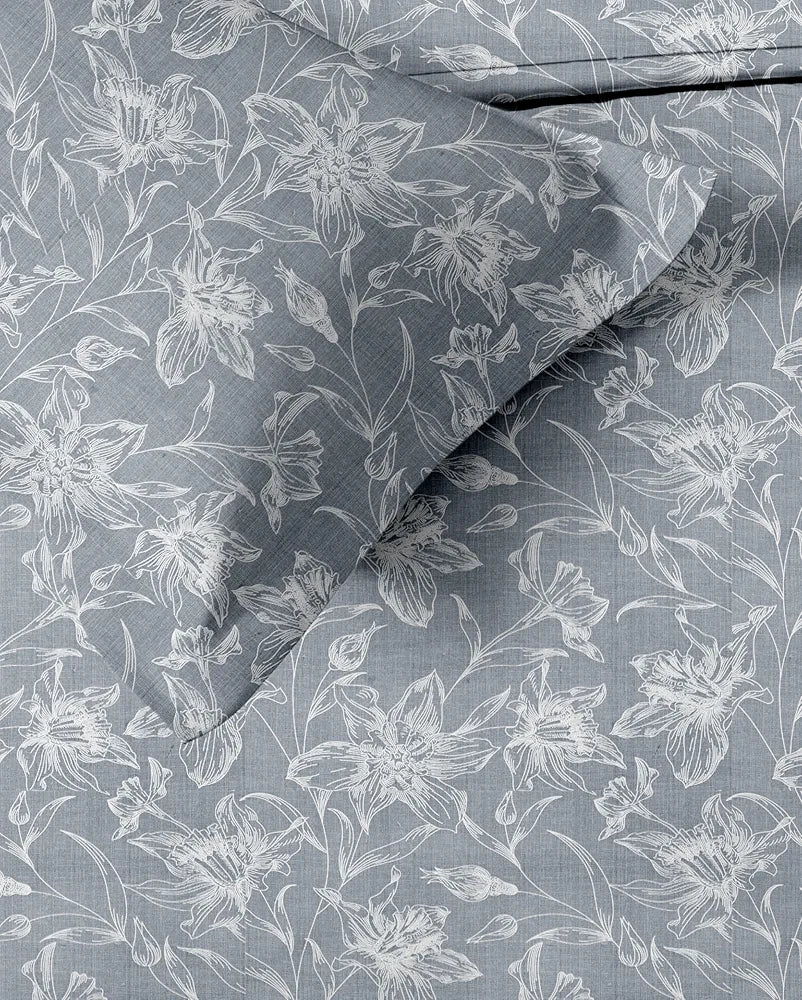 Trance Home Linen 100% Cotton 144TC Elastic Fitted Bedsheet | Printed Queen Bed Size Elasticate Fitted Bedspread with 2 Pillow Covers 