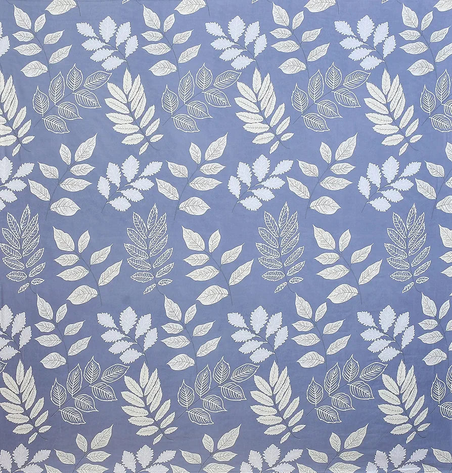 Premium Cotton 160tc Elastic Fitted Bedsheets with 2 Pillow Covers | Double Bed with Corner Elastic Wrinkelfree Supersoft Floral Pattren Breathable |Size-72 x 68 + 6 inches | Sky Blue & White