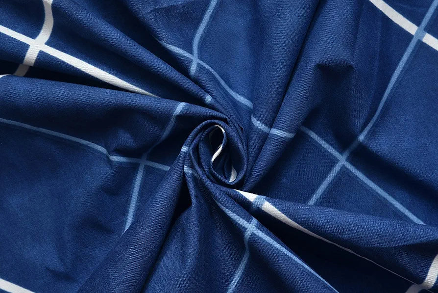 Homefab India 140 TC Microfiber Double Bedsheet with 2 Pillow Covers -Royal Blue 