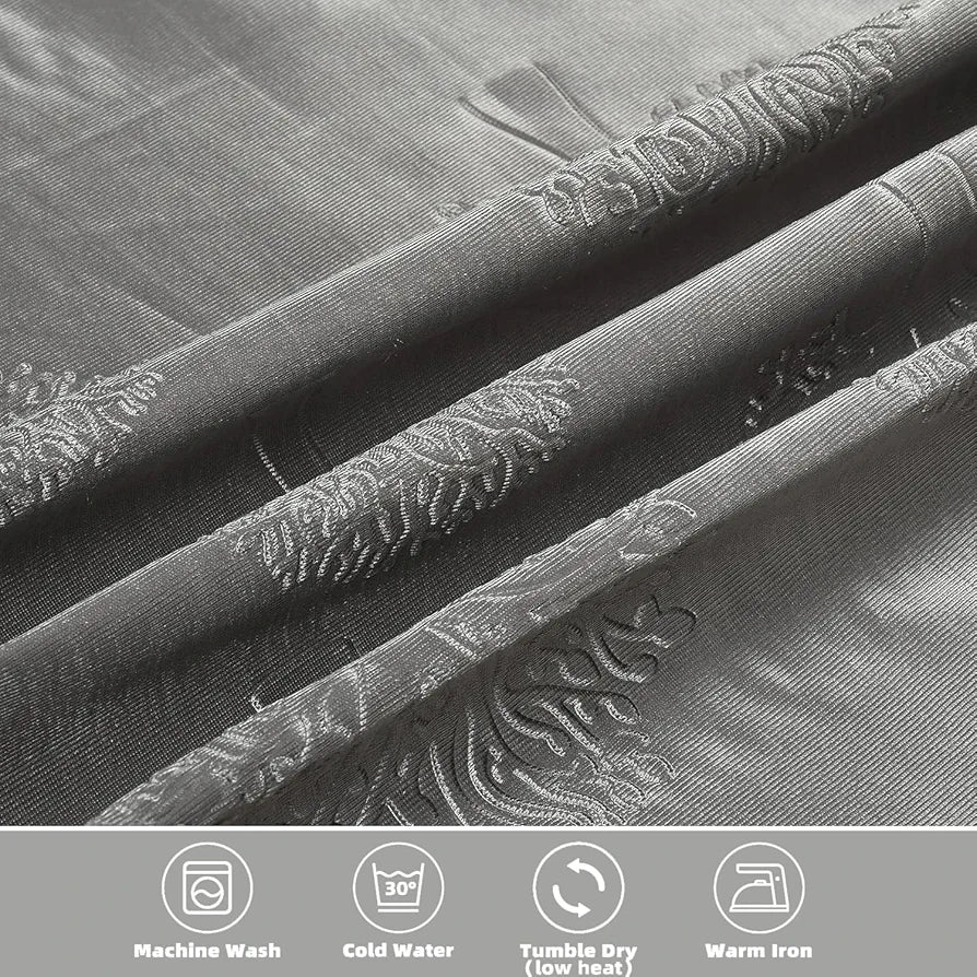 FRESH FROM LOOM Window Curtains 5 Feet Long | High Tenacity Yarn Polyester Punch Curtains | Premium Screens for Home Office | Prada for Living Room Bedroom | Dust Repellent 