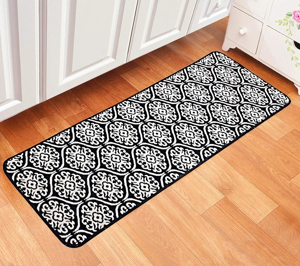 Saral Home Floral Designer Soft Cotton Durable & Washable Multipurpose Runner for Home/Kitchen/Living Area/Lobby/Office with Anti Skid Backing 
