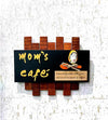 Ecraftindia Mom's Cafe Wood Wall Hanging | Brown
