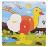 Skillofun Wooden Theme Puzzle Standard Ostrich Knobs Multi Color