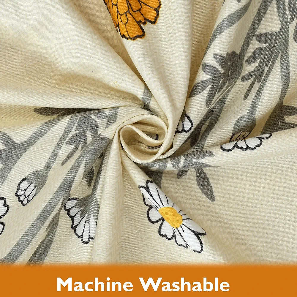 Fresh From Loom Floral Print Microfiber Fitted King Size Bedsheet Set - Anti Fade, 240 TC, 2 Pillow Covers Included | Pink, Floral Design)