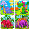 Fiddly's Wood Jigsaw Puzzles for Kids & Children - 9 Pieces | Dinos Pack of 4 | Age 3+