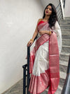 Anjaneya Sarees Woven Design Zari Silk Blend Banarasi Saree