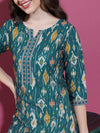 Vishudh Round Neck Printed Kurta