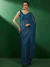 Sangria Ethnic Motifs Embellished Pure Georgette Beads and Stones Sarees