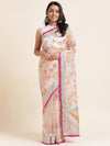 Fabmora Floral Embroidered Organza Saree