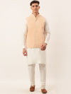 Jompers Men Orange Pure Cotton Kurta with Churidar