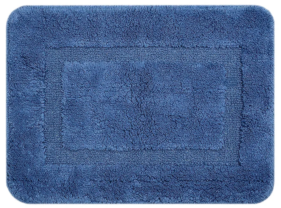 Saral Home Cotton Anti Slip Bathmat Set with Contour | Soft & Super Absorbent Mats for Shower | Washable, Non-Slip & Quick-Drying Mats for Home/Kitchen/Office | Pack of 2 