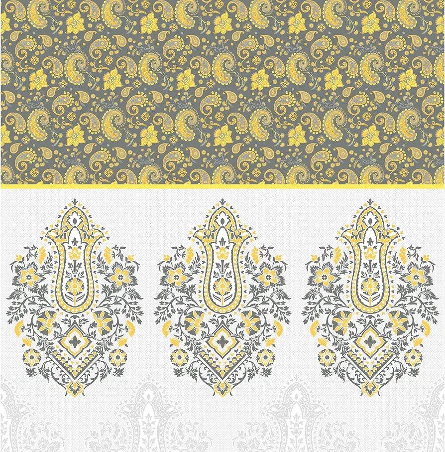 Dreamscape 100% Cotton Double Printed Bedsheet with 2 Pillow Covers - 