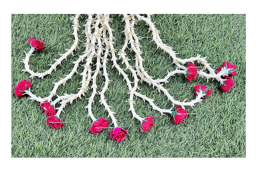 SPHINX Artificial rajnigandha Buds Rose Strings for Home Function Festive Decor Wedding haldi Ceremony Pooja Housewarming Decorations Approx 2.5 ft Height - 