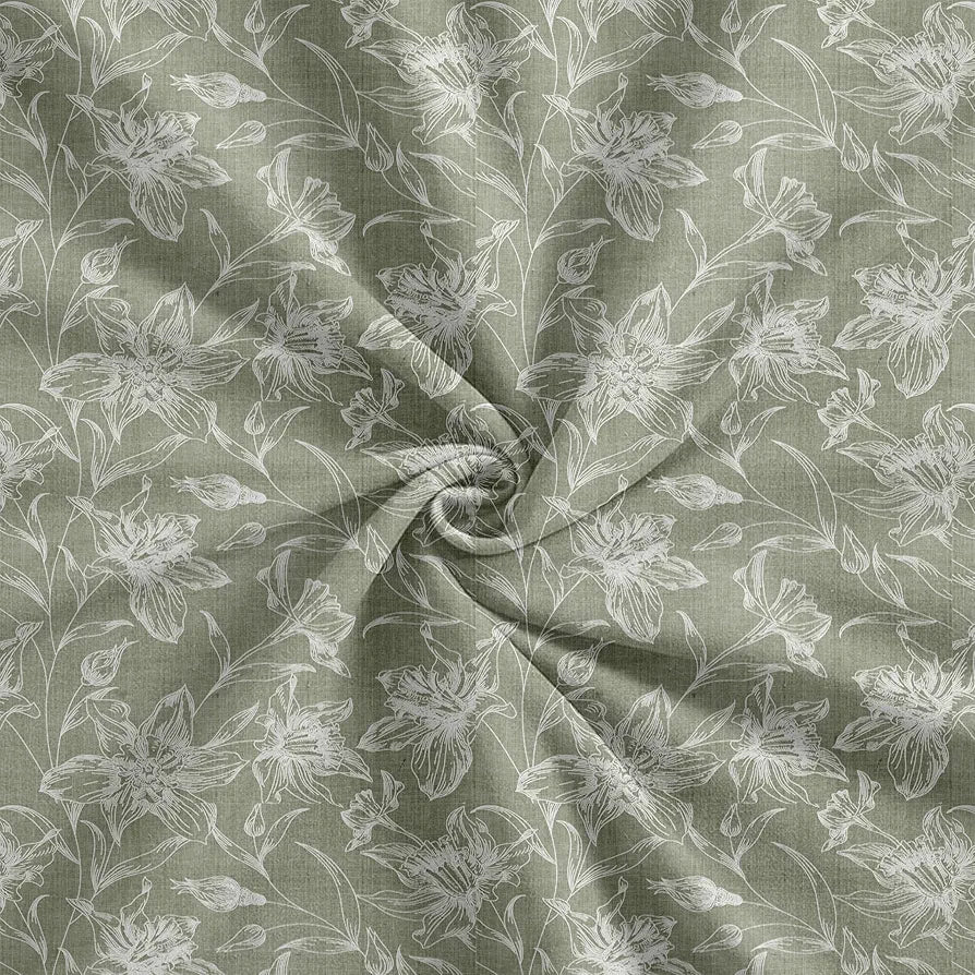 Trance Home Linen 100% Cotton 144TC Elastic Fitted Bedsheet | Printed Queen Bed Size Elasticate Fitted Bedspread with 2 Pillow Covers 