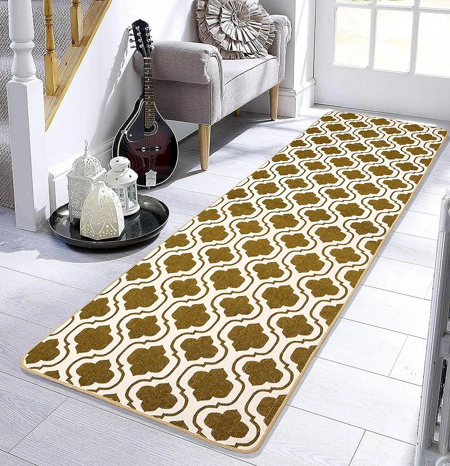 Saral Home Soft Cotton Durable & Washable Multipurpose Runner for Home/Kitchen/Living Area/Lobby/Office with Anti Skid Backing 