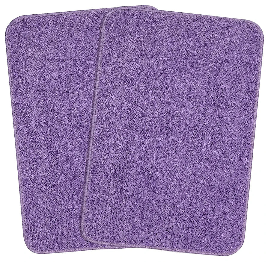 SARAL HOME EASY LIVING Saral Home Microfiber Anti-Skid Rectangular Bath Mat Pack Of 2 