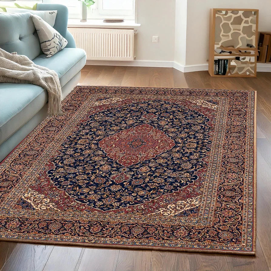 ishro home Premium Carpet for Hall, Bedroom, Living Room | Medallion Collectible Carpets | Anti Skid | Machine-Washable | Non-Shedding | Non- Fading | 