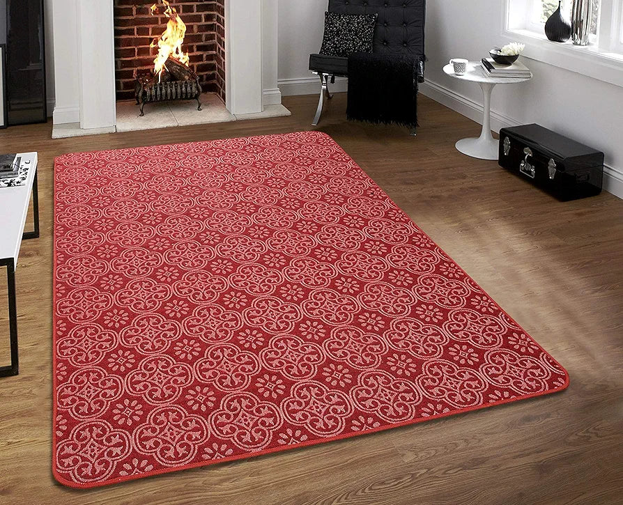 Saral Home Cotton Jacquard Anti-Skid Carpet 