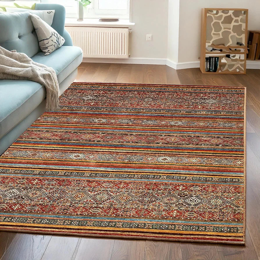 ishro home Premium Carpet for Hall, Bedroom, Living Room | Medallion Collectible Carpets | Anti Skid | Machine-Washable | Non-Shedding | Non- Fading | 
