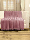 Saral Home Easy Living Velvet Chevron Sofa Throw Peach