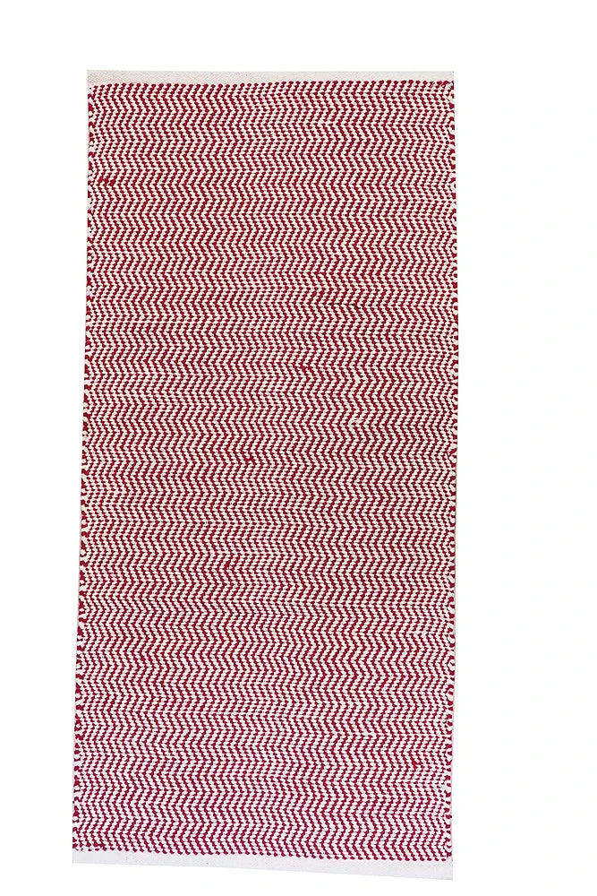 THE HOME TALK Weaved Cotton Carpets | Contemporary Decorators | Area Rugs for Bedroom, Center Table, Living Room, Drawing Room, Hall | Machine Washable | 60 X 120 CM | Pink
