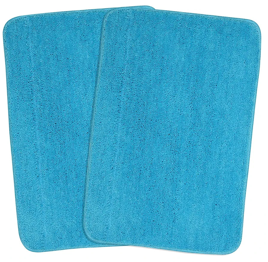 SARAL HOME EASY LIVING Saral Home Microfiber Anti-Skid Rectangular Bath Mat Pack Of 2 
