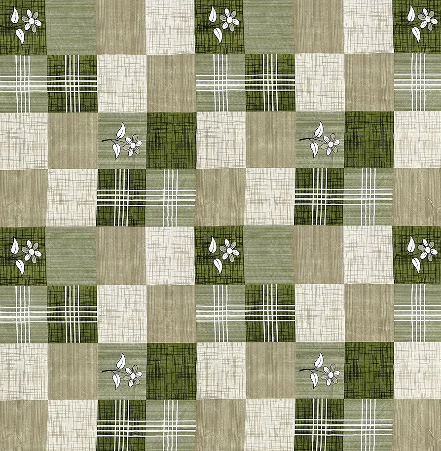 100% Microfiber bedsheet for Double Bed with 2 Pillow Covers Breathable | Wrinklefree and Soft Touch 144 TC Pattren Floral Light Green| TC - 144