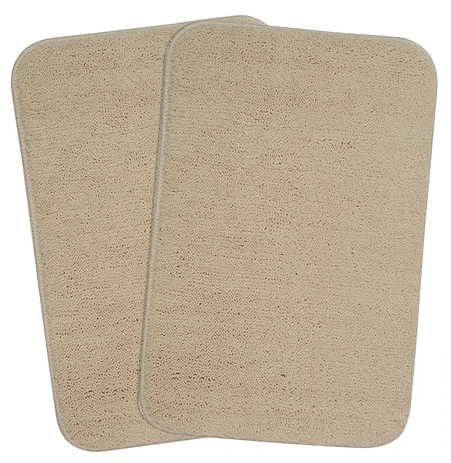 SARAL HOME EASY LIVING Microfiber Solid Anti-Skid Bath Rectangular Mats |Set of 2