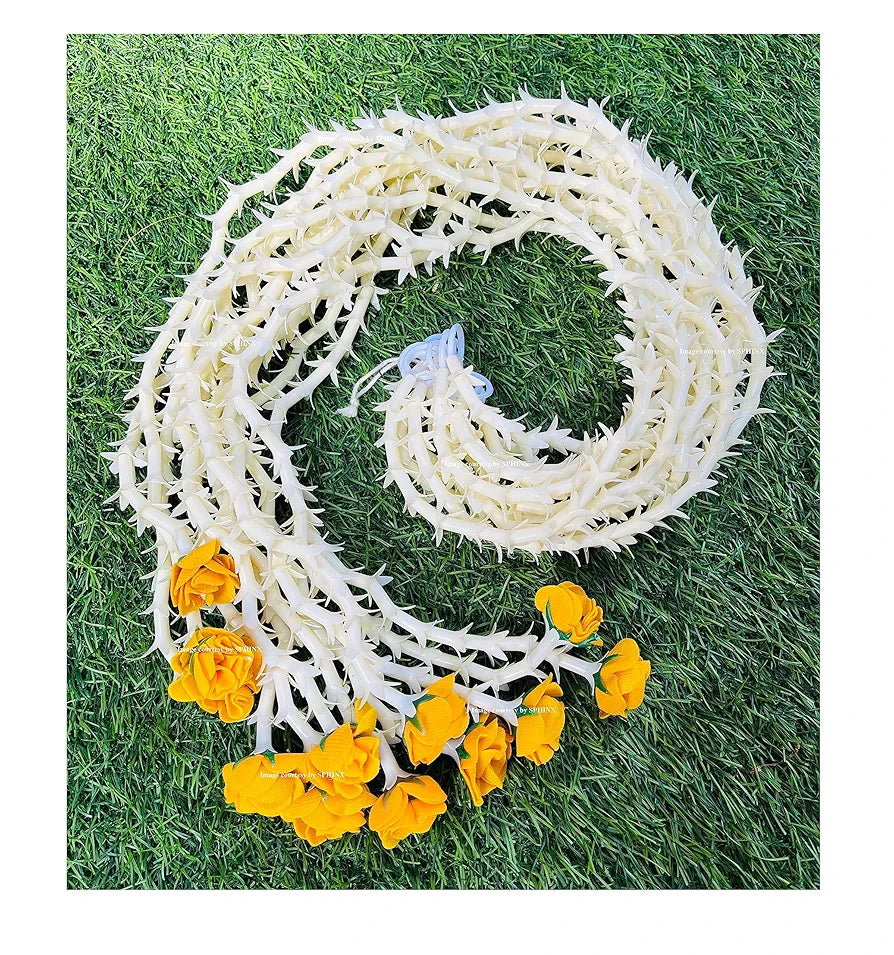 SPHINX Artificial rajnigandha Buds Rose Strings for Home Function Festive Decor Wedding haldi Ceremony Pooja Housewarming Decorations Approx 2.5 ft Height - 