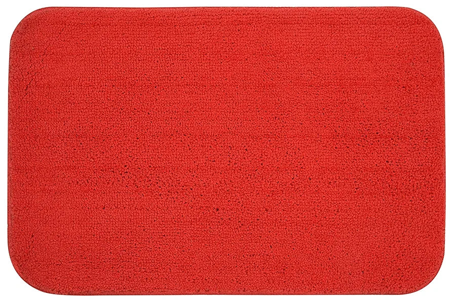 SARAL HOME EASY LIVING Microfiber Solid Rectangle Anti-Skid Bath Mats|Soft & Super Absorbent Mats for Shower|Washable, Non-Slip & Quick-Drying Mats for Kitchen Bathroom|Set of 2 