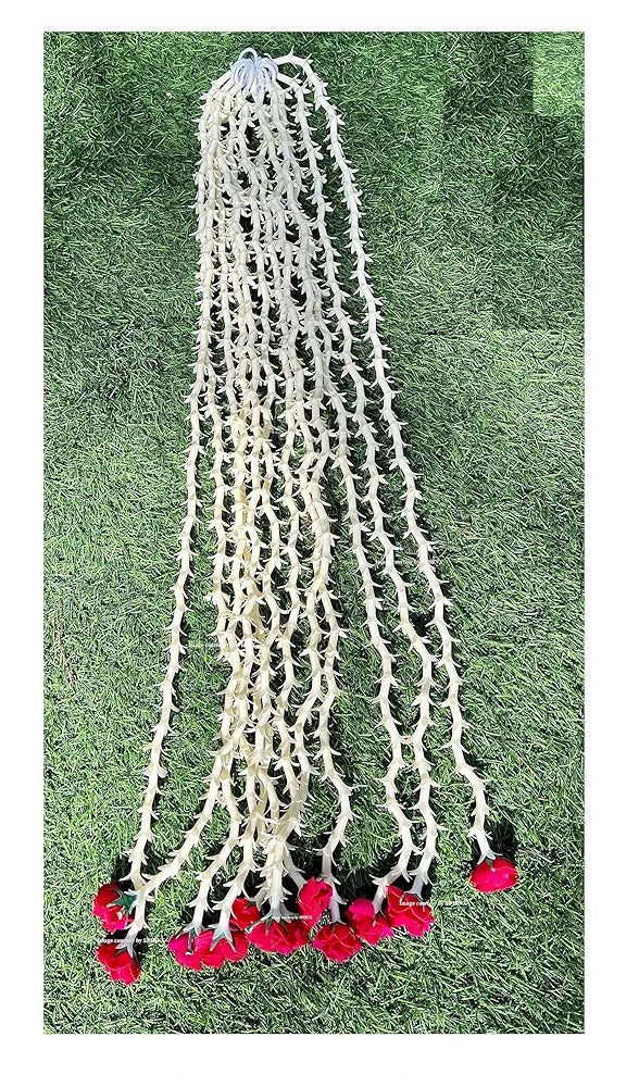 SPHINX Artificial rajnigandha Buds Rose Strings for Home Function Festive Decor Wedding haldi Ceremony Pooja Housewarming Decorations Approx 2.5 ft Height - 