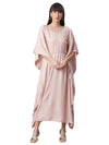 Ahalyaa Women Peach Colored Printed Flared Sleeves Kaftan Kurta