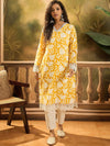 Sangria Floral Printed 100% Cotton Straight Kurta