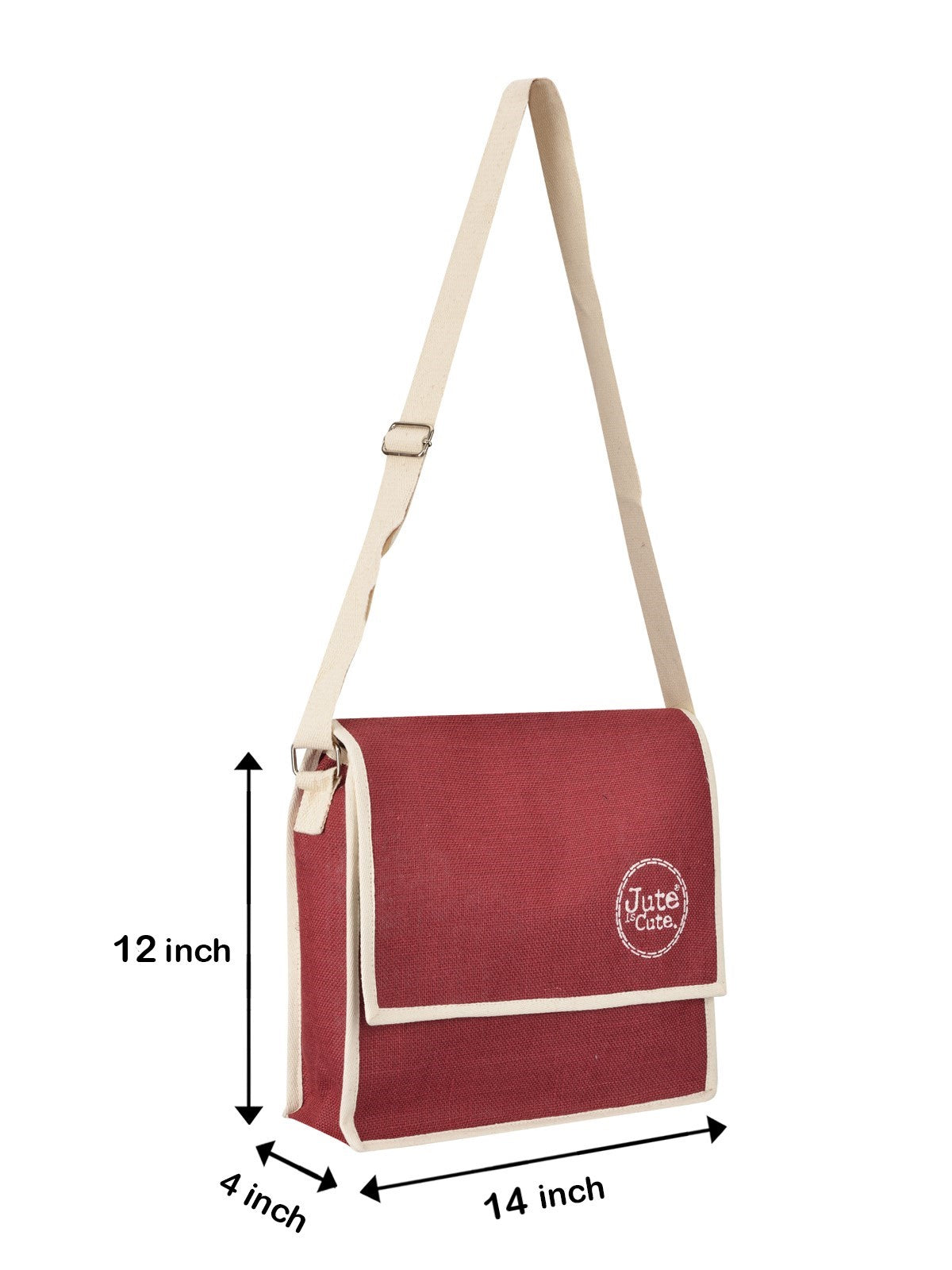 CONFERENCE BAG JUTE (D-220-MAROON)