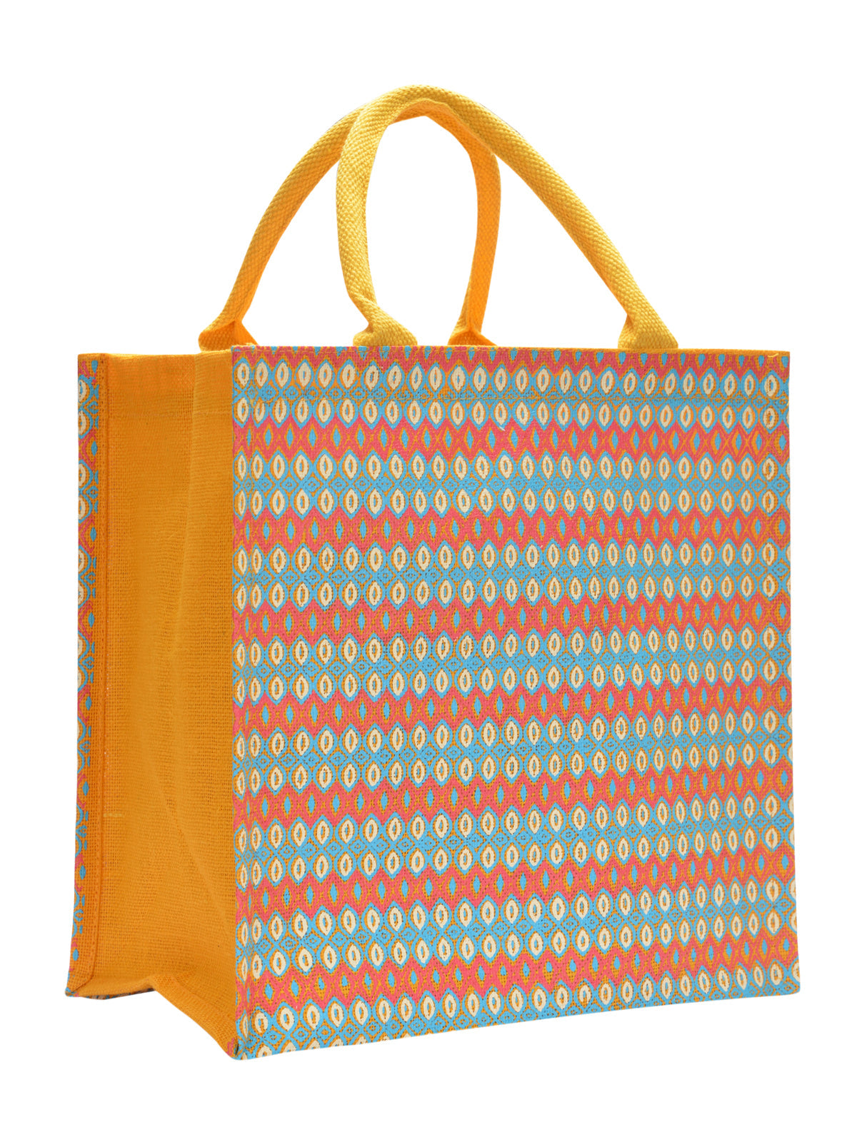 14 X 14 X 8 - RIBBON MOTIF ZIPPER BAG (B-219-HOT PINK)